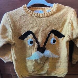 Kids Yellow Animal Face Sweater